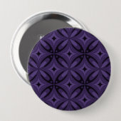 Dark Purple Colored Retro Pattern Button (Vorne & Hinten)