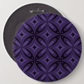 Dark Purple Colored Retro Pattern Button (Vorne & Hinten)