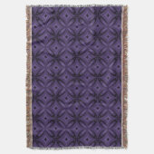 Dark Purple Colored Retro Pattern Decke (Vorderseite Vertikal)