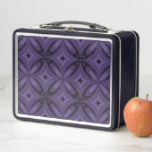 Dark Purple Colored Retro Pattern Metall Brotdose (Beispiel)
