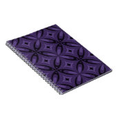 Dark Purple Colored Retro Pattern Notizblock (Rechte Seite)