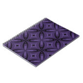 Dark Purple Colored Retro Pattern Notizblock (Linke Seite)
