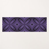 Dark Purple Colored Retro Pattern Yogamatte (Vorderseite (Horizontal))