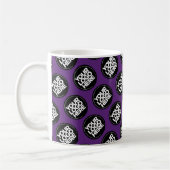 Dark Purple Custom logo business pattern employee Kaffeetasse (Links)