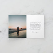 Dark Purple Fine Art Floral Elegant Wedding Dankeskarte (Innenseite)