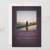 Dark Purple Fine Art Floral Elegant Wedding Save The Date (Rückseite)