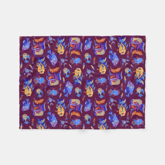 Dark Purple Fleecedecke (Vorderseite (Horizontal))