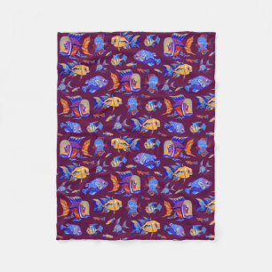 Dark Purple Fleecedecke
