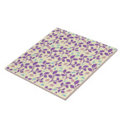 Dark Purple Floral Pattern | Aesthetic Seamless  Fliese (Seite)