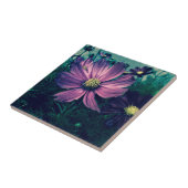 Dark Purple Flowers Photo Art Fliese (Seite)