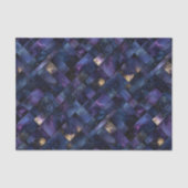 Dark Purple Gold Watercolor Mosaic Stained Glass Seidenpapier (Vorderseite)