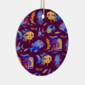 Dark Purple Keramik Ornament (Rechts)