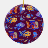 Dark Purple Keramik Ornament (Hinten)