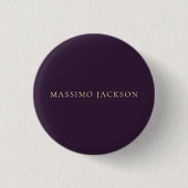 Dark Purple Minimalist Plain Modern  Button (Vorderseite)
