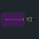 Dark Purple Minimalist Plain Modern  Gepäckanhänger<br><div class="desc">An ideal design for those looking for an aesthetic look. It immediately stands out with its extremely simple and elegant appearance.</div>