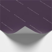 Dark Purple Minimalist Plain Modern  Geschenkpapier (Ecke)