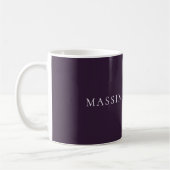 Dark Purple Minimalist Plain Modern  Kaffeetasse (Links)