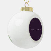 Dark Purple Minimalist Plain Modern Keramik Kugel-Ornament (Links)