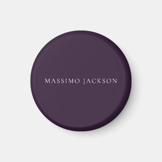 Dark Purple Minimalist Plain Modern Magnet (Vorne)