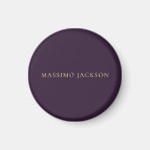 Dark Purple Minimalist Plain Modern  Magnet (Vorne)