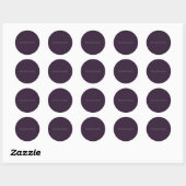 Dark Purple Minimalist Plain Modern  Runder Aufkleber (Blatt)