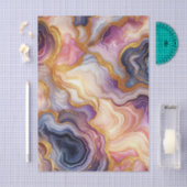 Dark Purple Pink Gold Marble Seidenpapier (Handwerk)