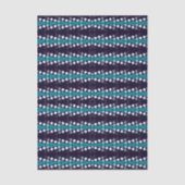 Dark Purple Teal Arrow White Dots Pattern Seidenpapier (Vorderseite)