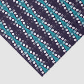 Dark Purple Teal Arrow White Dots Pattern Seidenpapier (Ausschnitt)