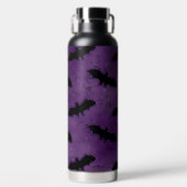 DARK PURPLE WITH BLACK HALLOWEEN BATS TRINKFLASCHE (Vorderseite)