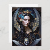 Dark Queen Angel Fantasy Art Postkarte (Vorne/Hinten)