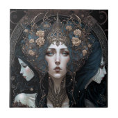 Dark Queen Fantasy Art Fliese (Vorderseite)