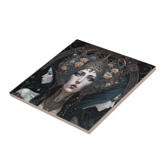 Dark Queen Fantasy Art Fliese (Seite)