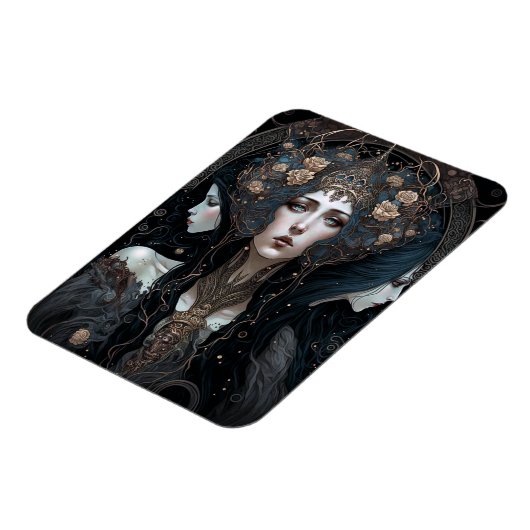 Dark Queen Fantasy Art Magnet (Linke Seite)