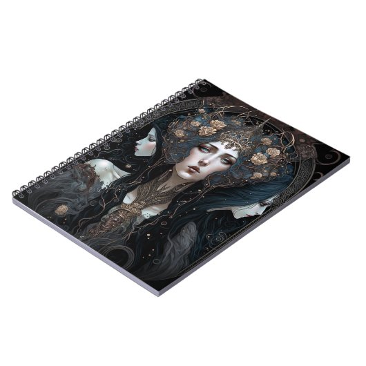 Dark Queen Fantasy Art Notizblock (Linke Seite)