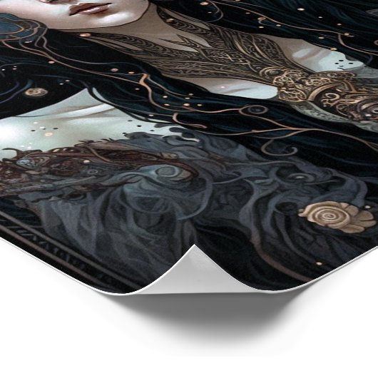 Dark Queen Fantasy Art Poster (Ecke)