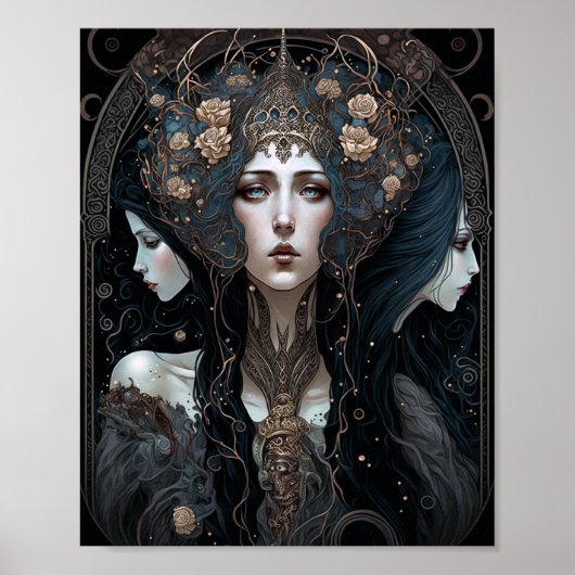 Dark Queen Fantasy Art Poster (Vorne)