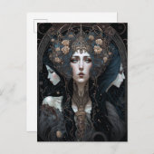 Dark Queen Fantasy Art Postkarte (Vorne/Hinten)