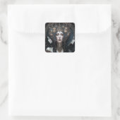 Dark Queen Fantasy Art Quadratischer Aufkleber (Tasche)