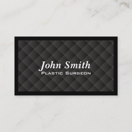 Dark Quilt Plastic Surgeon Business Card Visitenkarte (Vorderseite)
