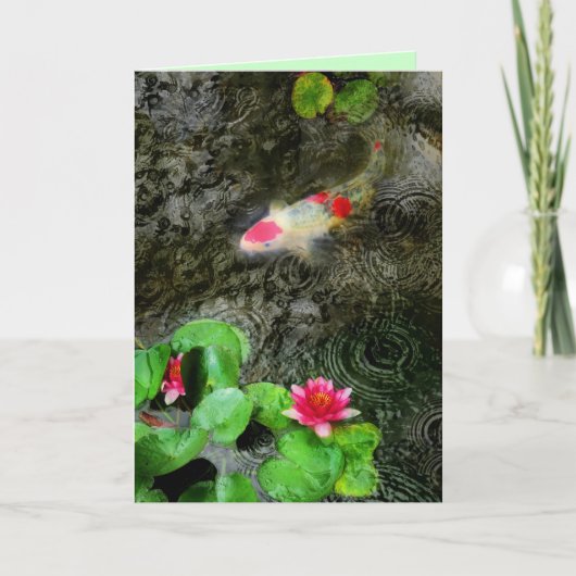 dark rain, Koi greeting cards Karte (Vorderseite)