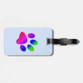 Dark Rainbow Cfarbene Paw Print Gepäckanhänger (Rückseite horizontal)