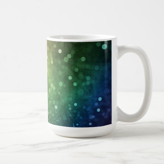 Dark Rainbow Colored Bokeh Style Tasse (Rechts)
