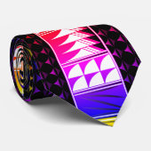 Dark Rainbow Native Feather Blessing Krawatte (Gerollt)