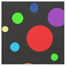 Dark Rainbow Spots Fabric Stoff