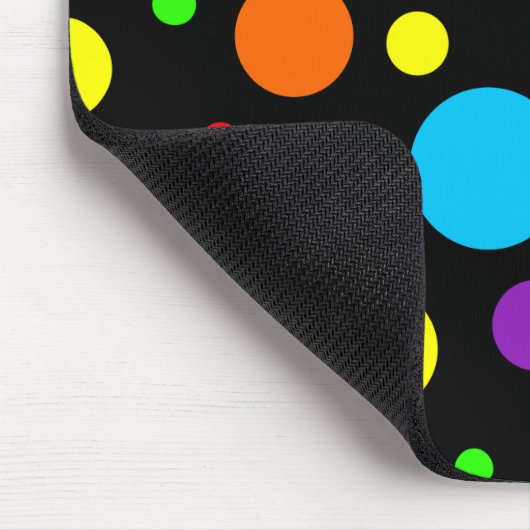 Dark Rainbow Spots Mousepad (Ecke)