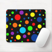Dark Rainbow Spots Mousepad (Mit Mouse)