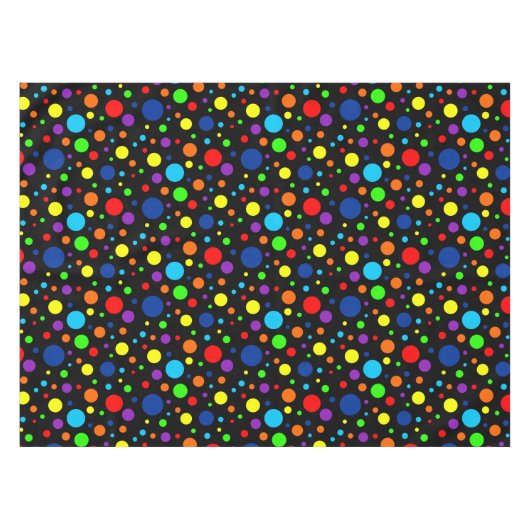Dark Rainbow Spots Tablecloth Tischdecke (Vorderseite (Horizontal))
