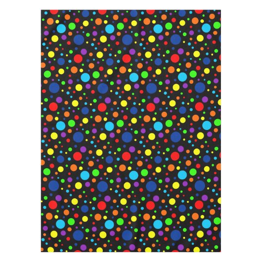 Dark Rainbow Spots Tablecloth Tischdecke (Vorderseite)