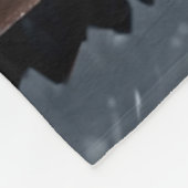Dark Raven Black Bird Fleecedecke (Ecke)