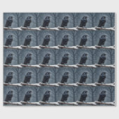 Dark Raven Black Bird Geschenkpapier (Flach)